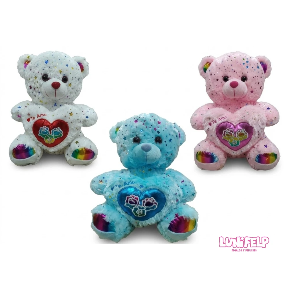 Peluche Oso Estrellitas 30 cm Suave y Kawaii