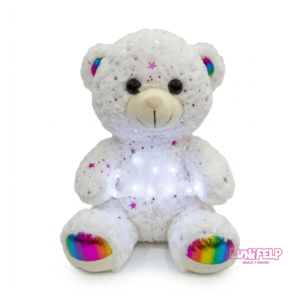 Peluche Oso Feliz Cumpleaños 30 cm con Luz para regalo - Imagen 3
