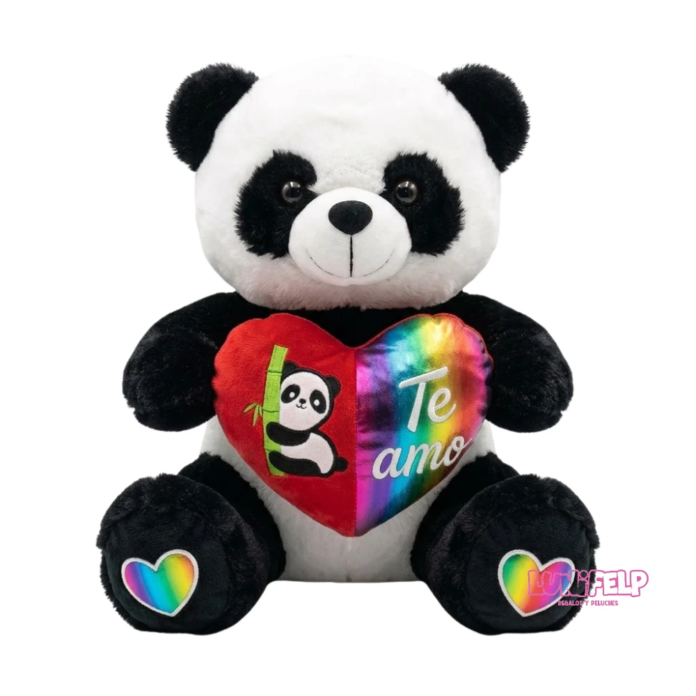 Peluche Oso Panda con Corazón - 40 cm