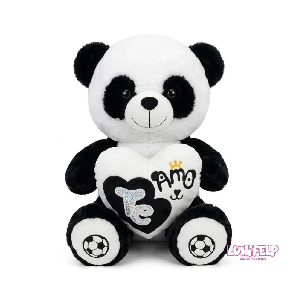 Peluche Oso Panda Grande 50 cm con Corazón