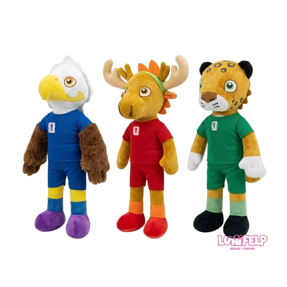Peluche Mascotas Mundialistas Grandes 42 cm para regalo