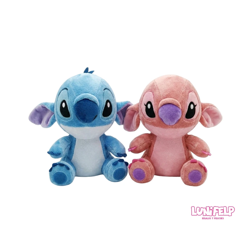 Peluche de Stitch y Angel (21 cm)