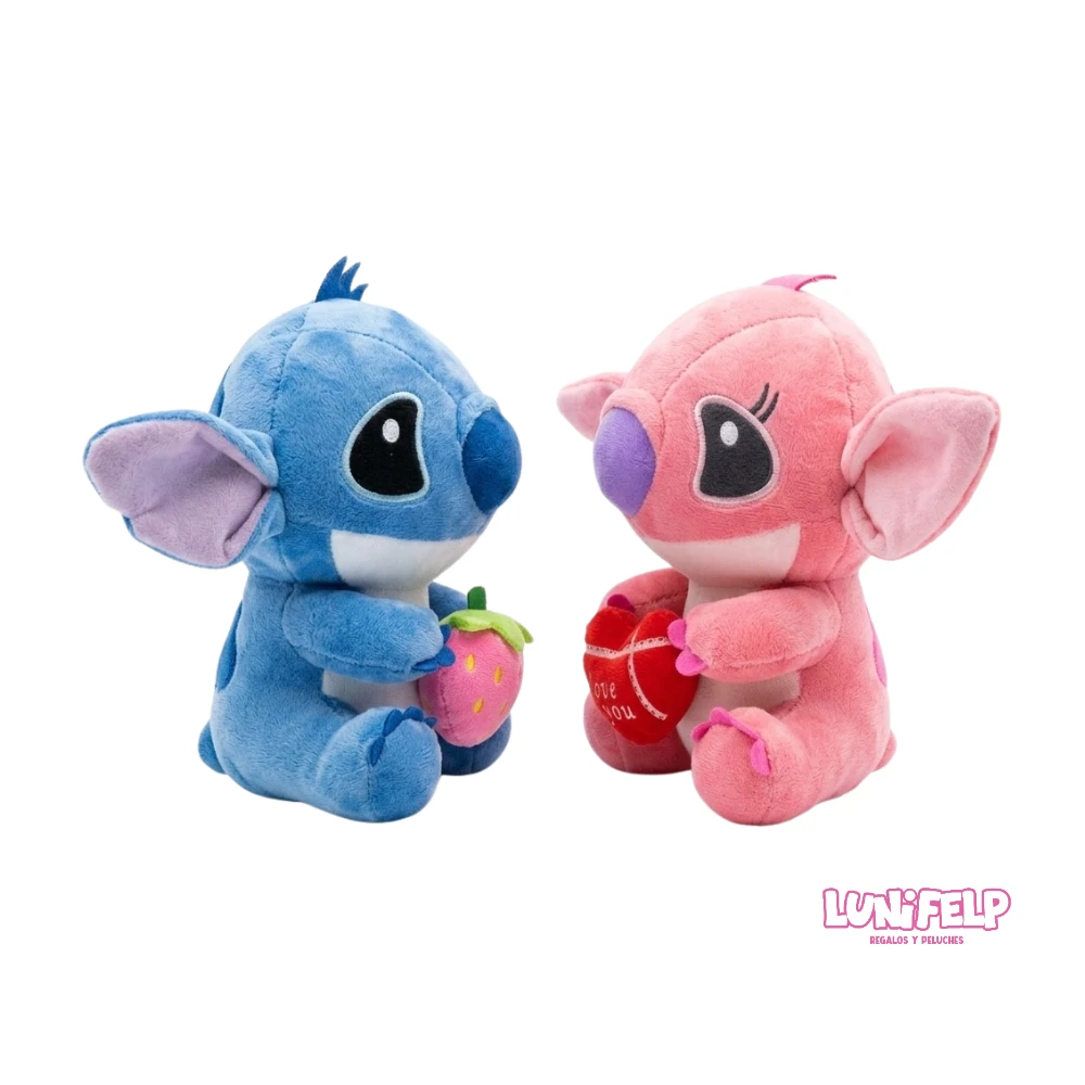Peluche Romántico de Stitch y Angel (20 cm) - Imagen 2