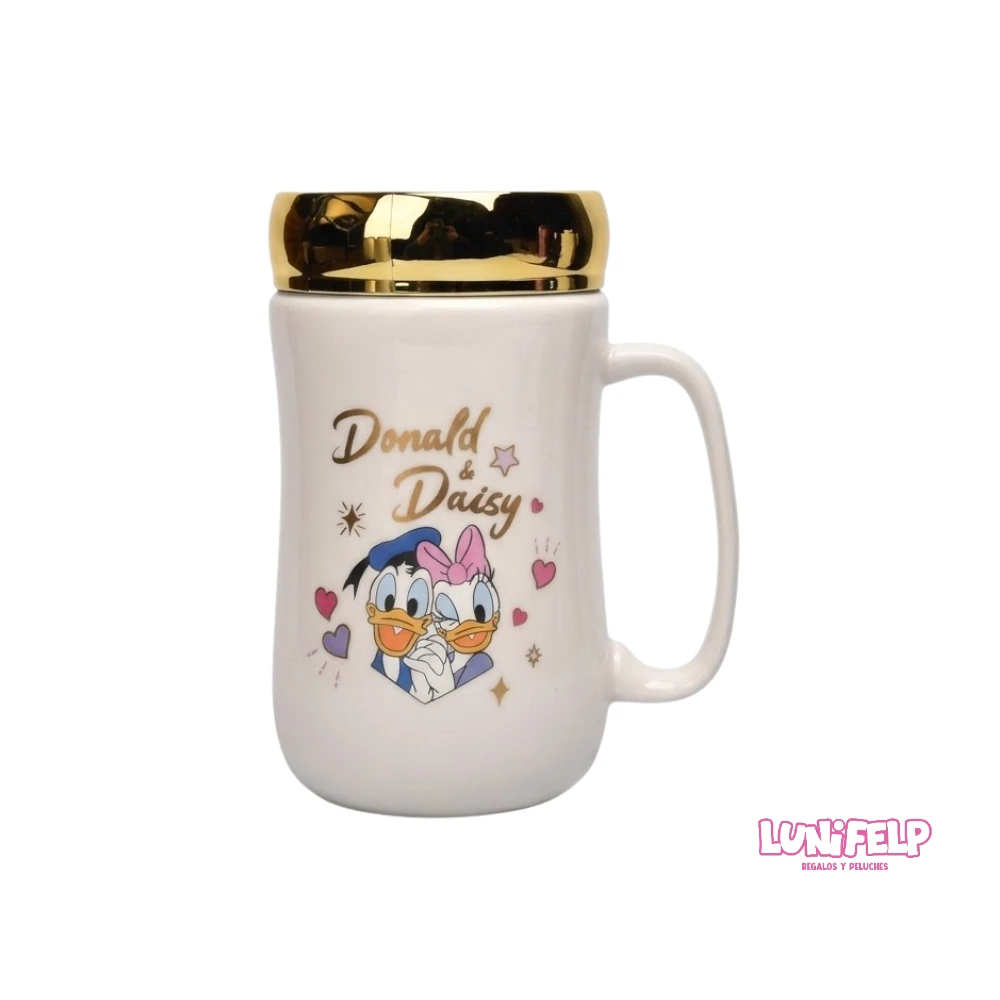 Mug Tapa Espejo Diseño Donald & Daisy - Imagen 5