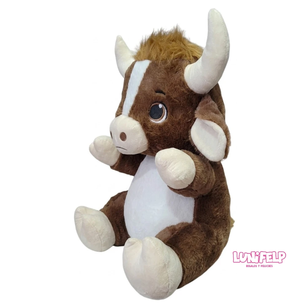 Peluche Toro Gigante 80 cm Tres Colores para regalo - Imagen 5