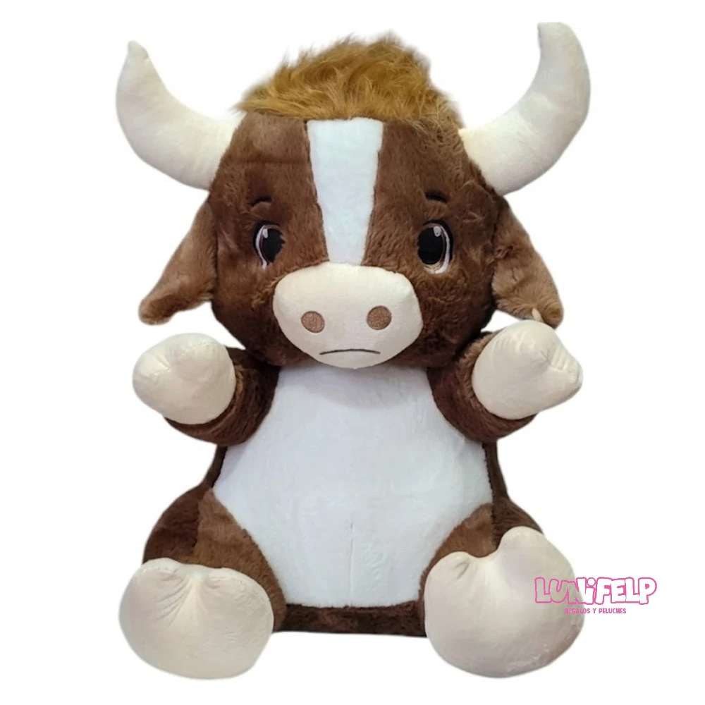 Peluche Toro Gigante 80 cm Tres Colores para regalo - Imagen 2