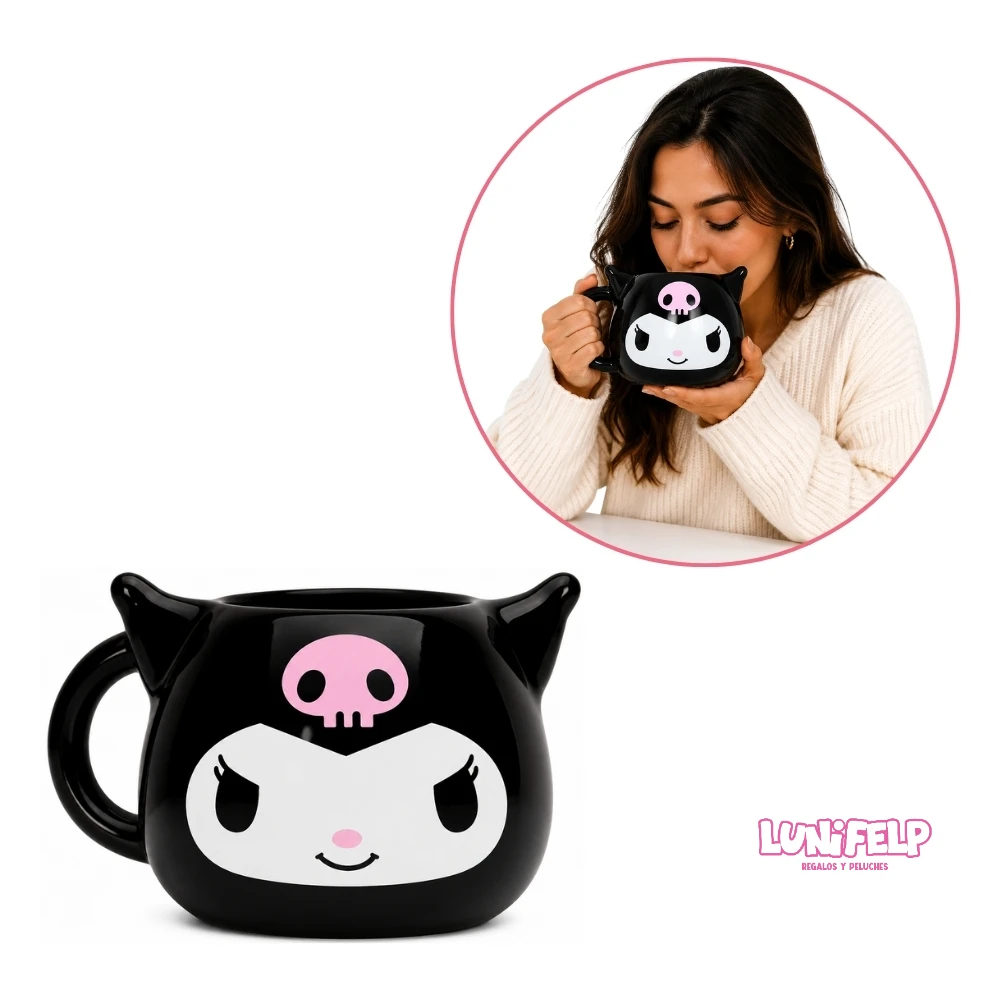 Taza de Cerámica con Forma de Kuromi (Sanrio)