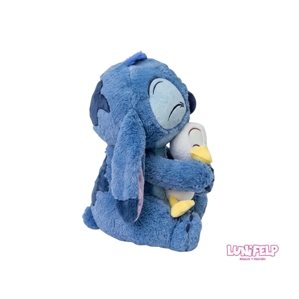 Peluche de Stitch Abrazando Patito (32 cm) - Imagen 5