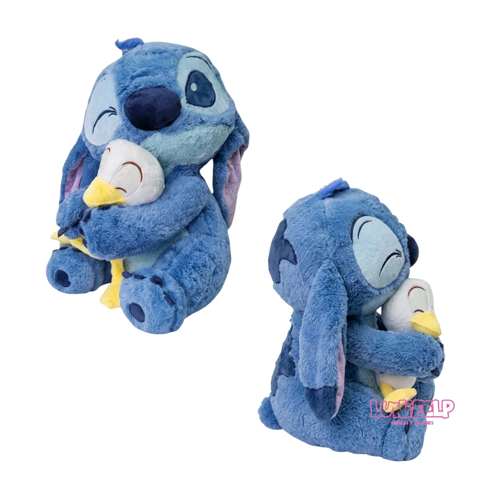Peluche de Stitch Abrazando Patito (32 cm) - Imagen 3