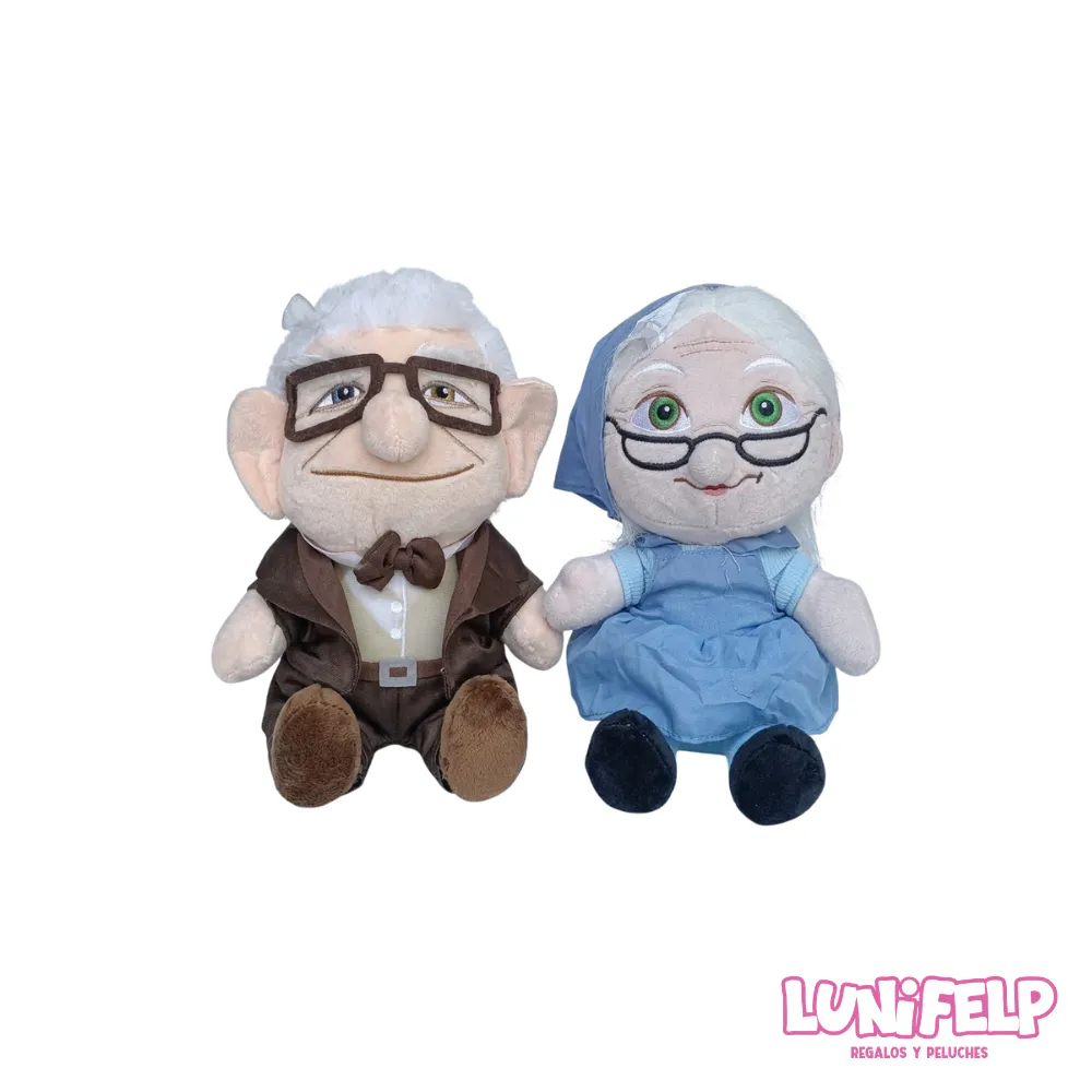 Peluches de Carl y Ellie de Up Pareja de Abuelitos 20cm