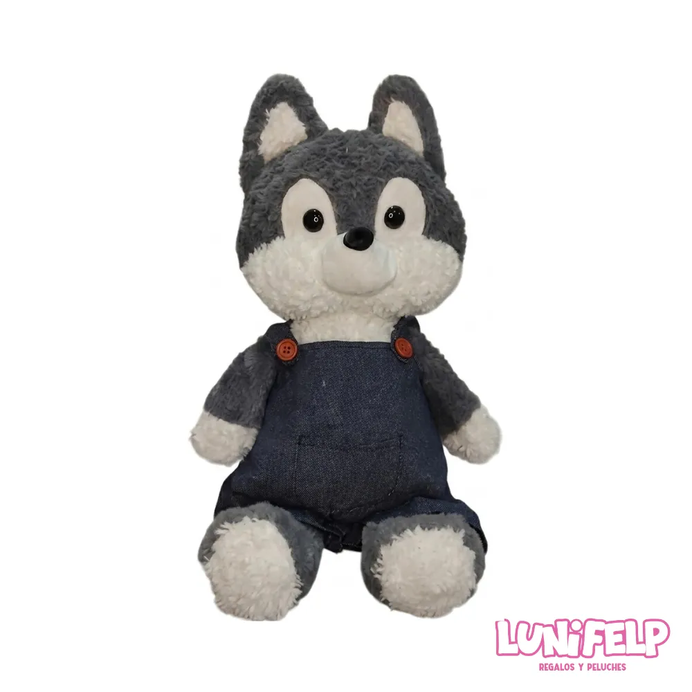 Lobo de Peluche Estilo "Corredor" Viral - 50 cm