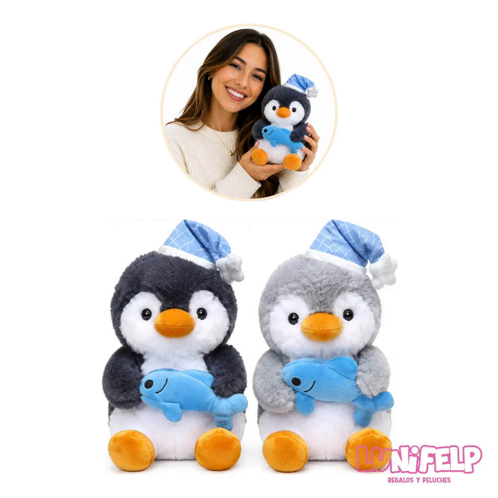 Peluche de Pingüino con Delfín - Suave y Tierno (20 cm) - Imagen 2