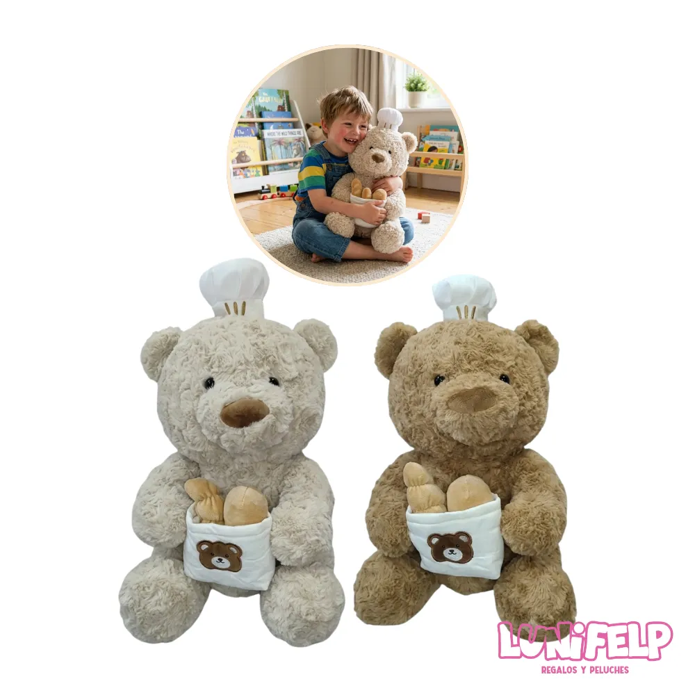 Peluche Oso Panadero Grande 45 cm - Imagen 2