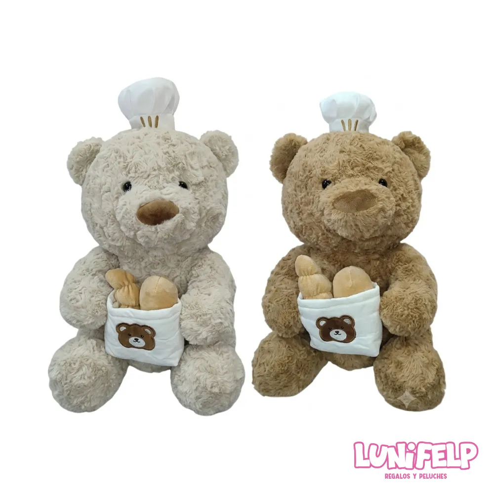 Peluche Oso Panadero Grande 45 cm