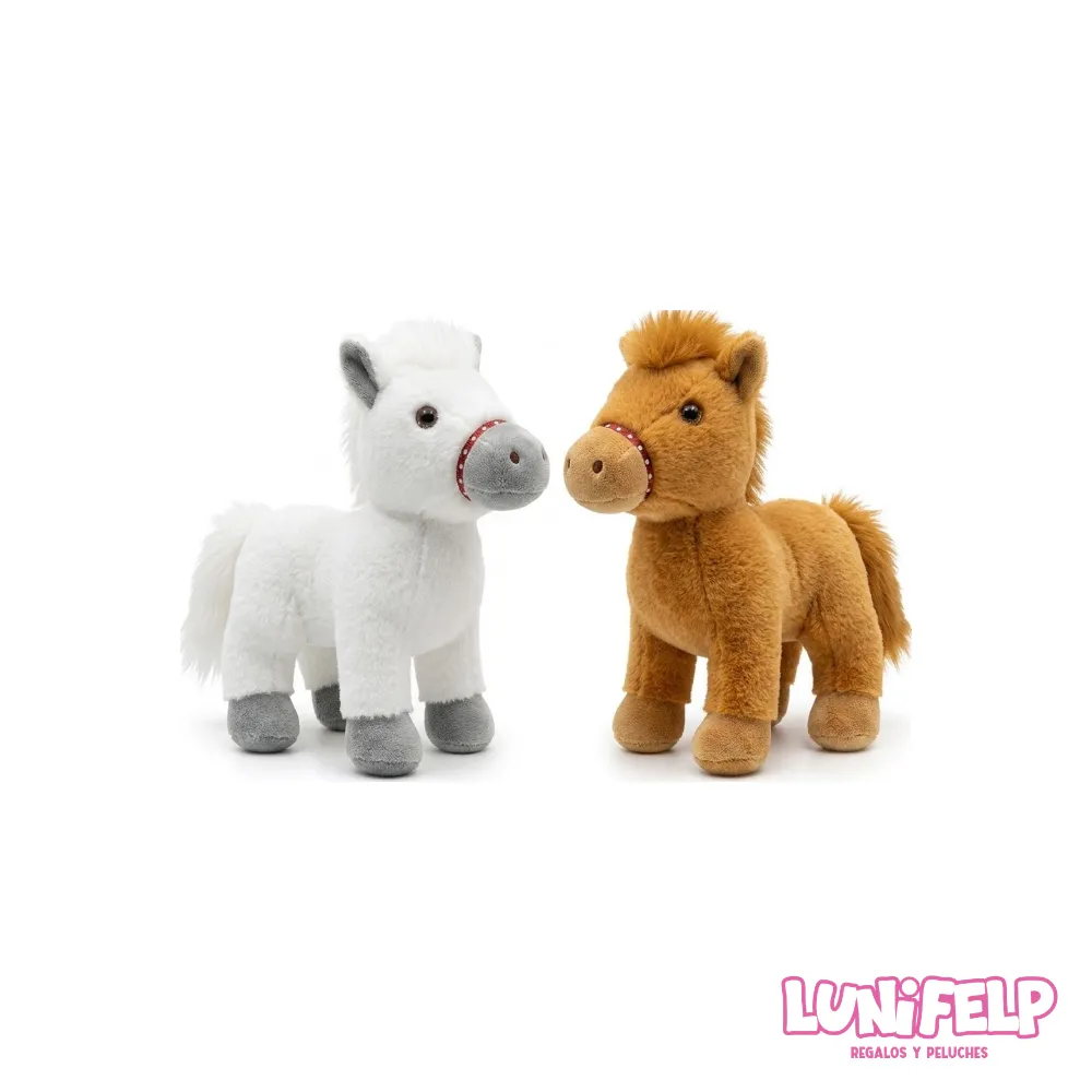 Peluche Caballito Dos Colores 18 cm