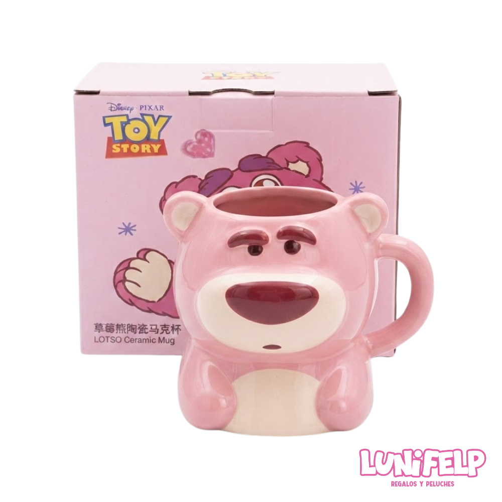 Pocillo Taza De Cerámica Lotso Toy Story Disney 3D