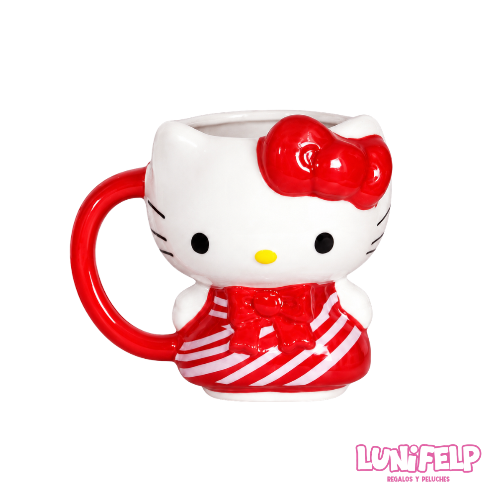 Pocillo Taza De Cerámica Hello Kitty 3D Coleccionable