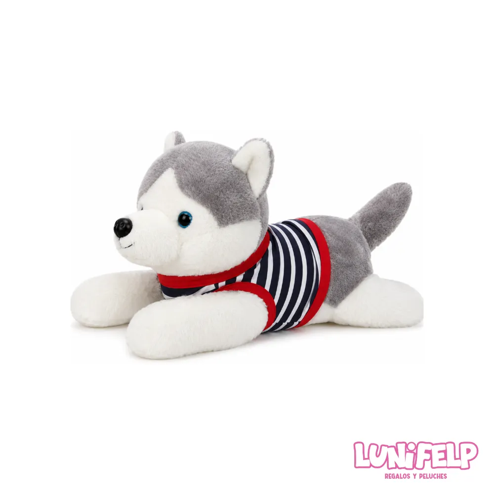 Peluche Perro Lobo Acostado 55 cm