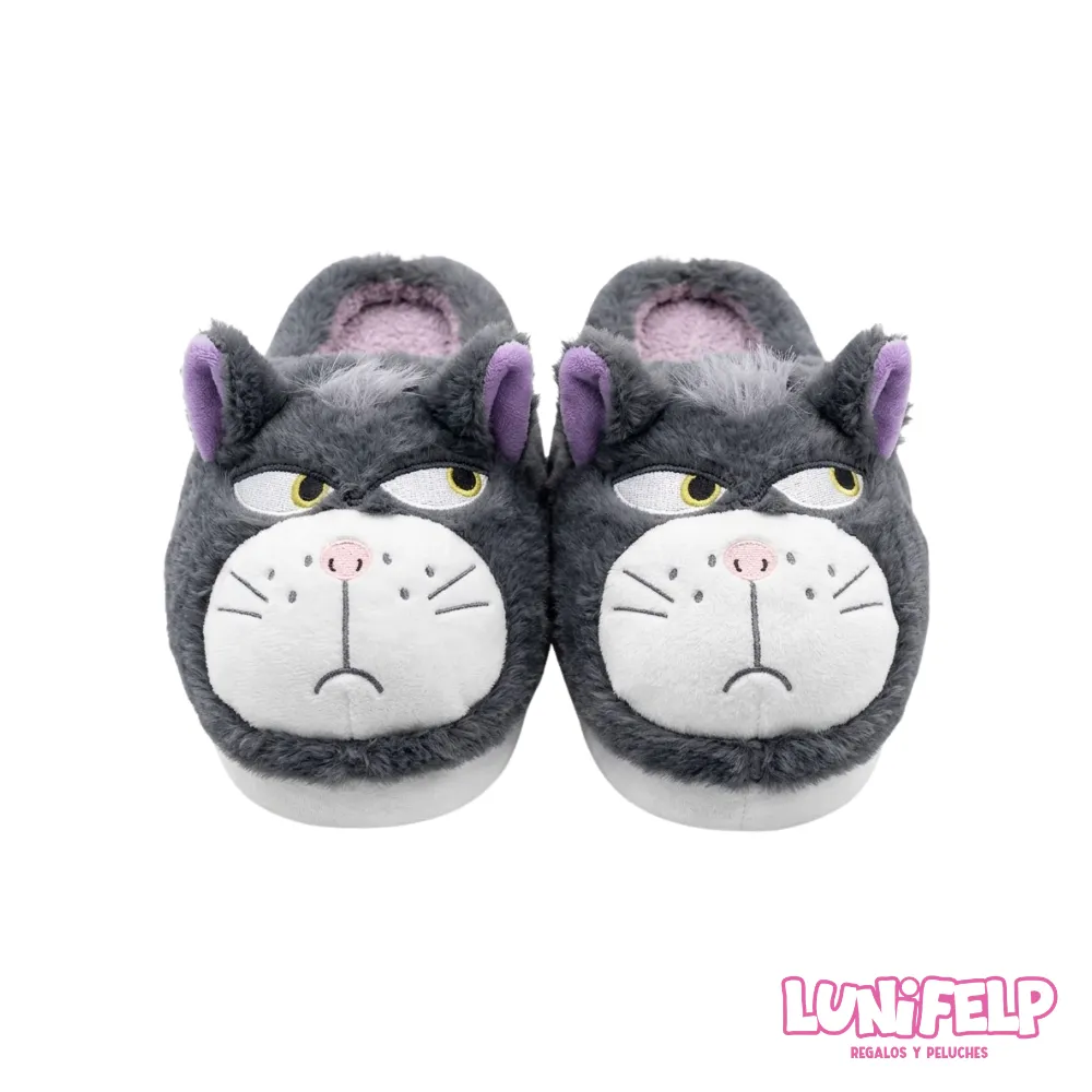 Pantuflas Gato Lucifer Cenicienta Peluche 3D Tallas 37 Al 42