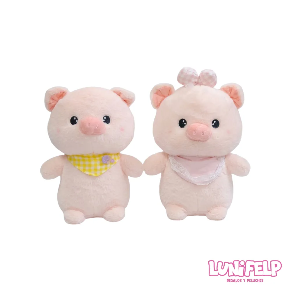 Peluche Cerdito con Babero Cocinero 28 cm