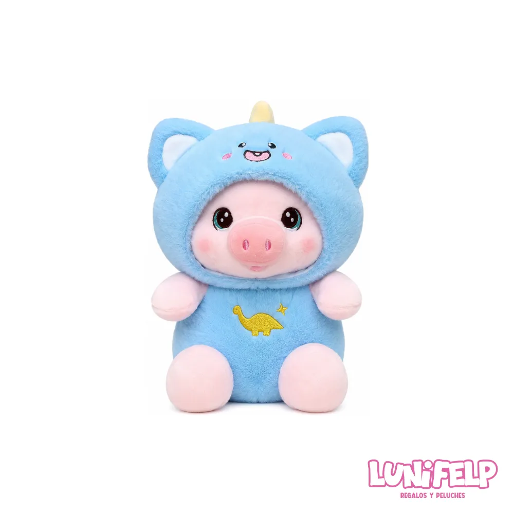 Peluche Cerdito Disfraz Gruñón 20 cm
