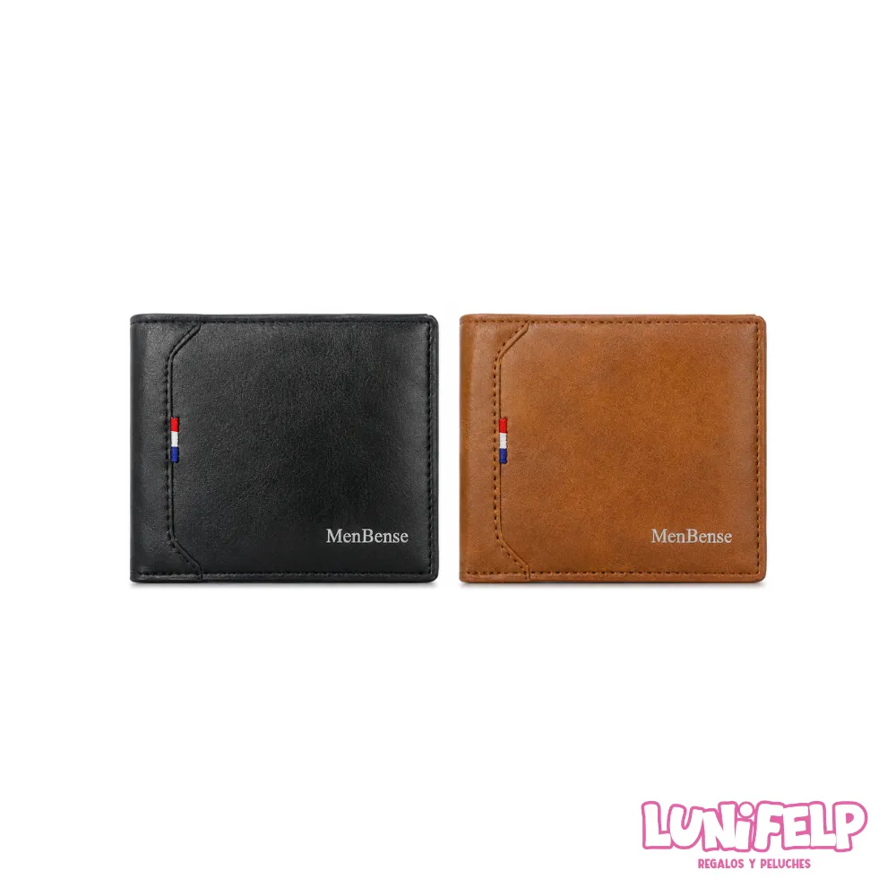 Billetera Hombre MenBense Elegante con Cierre y Ventana ID
