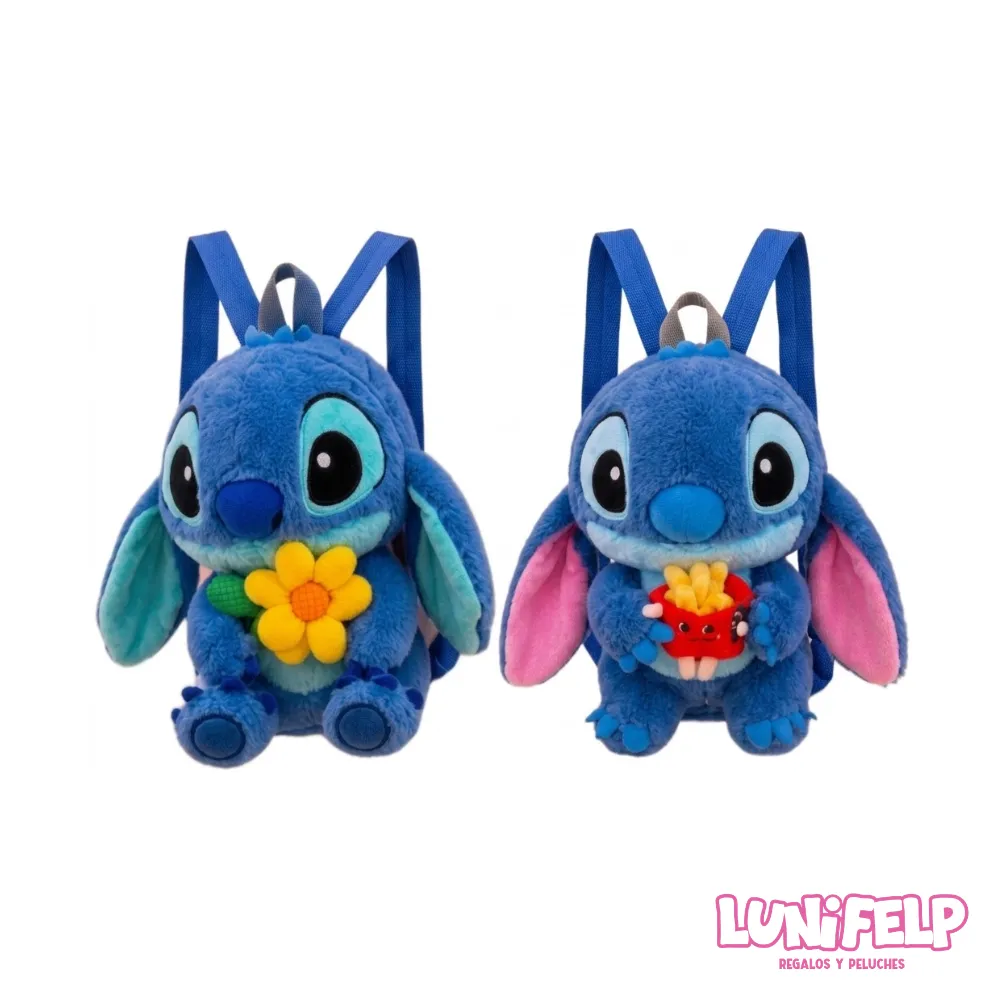 Mochila Infantil Stitch de Peluche Suave Kawaii