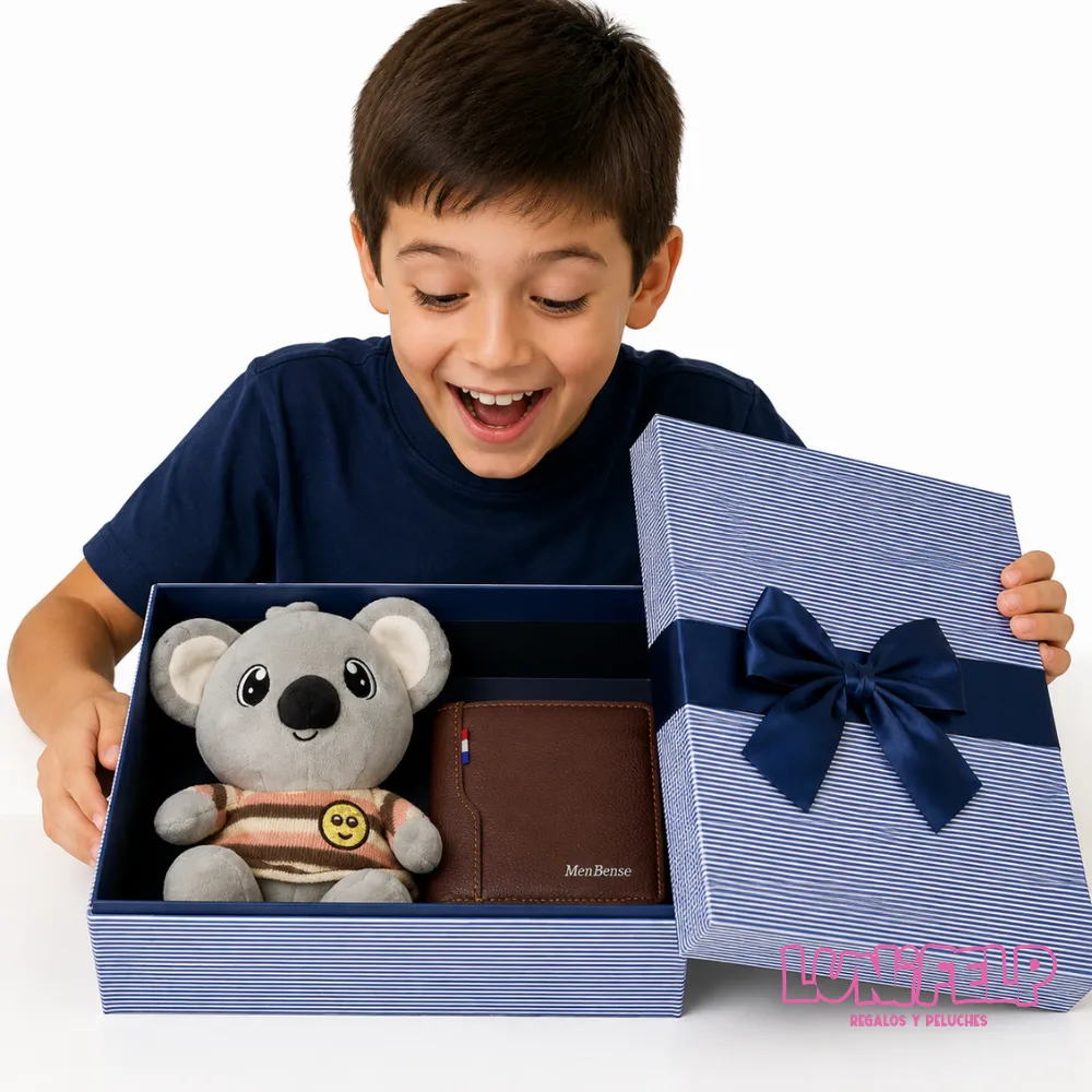 Caja de Regalo Premium Gris con Moño 27 x 19 x 7 cm - Rayas Finas - Imagen 3