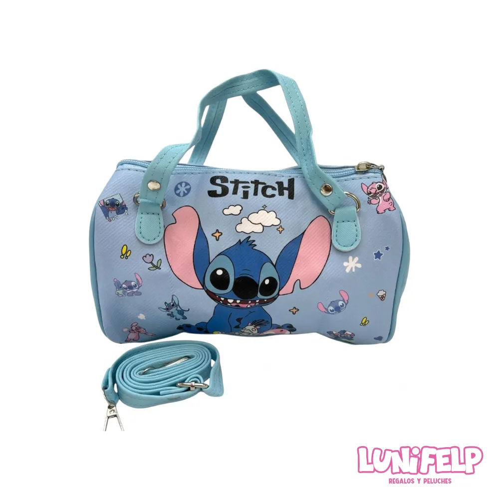 Bolso Bandolera Tipo Baúl de Stitch con Correa Ajustable