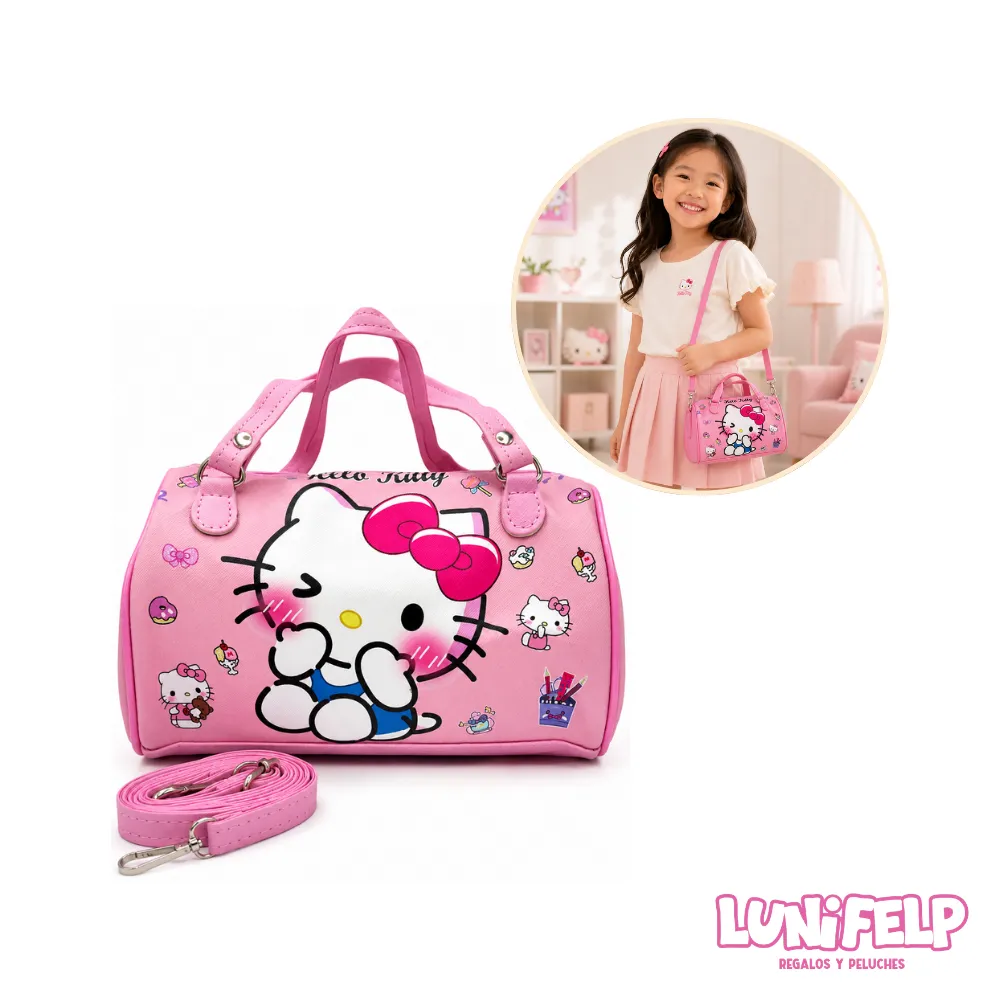 Bolso de Mano Hello Kitty Infantil y Juvenil con Correa Ajustable - Imagen 2
