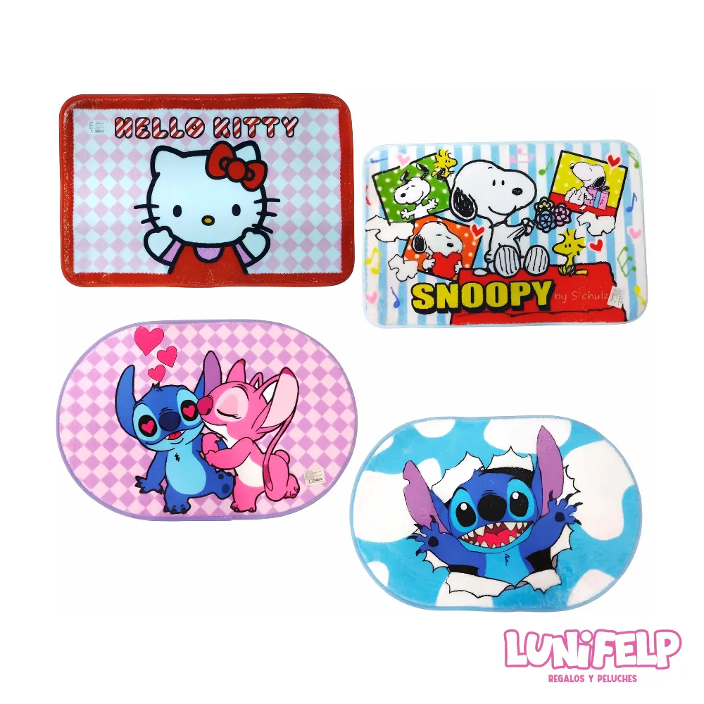 Tapetes Decorativos Personajes 60x40cm Stitch Hello Kitty Snoopy