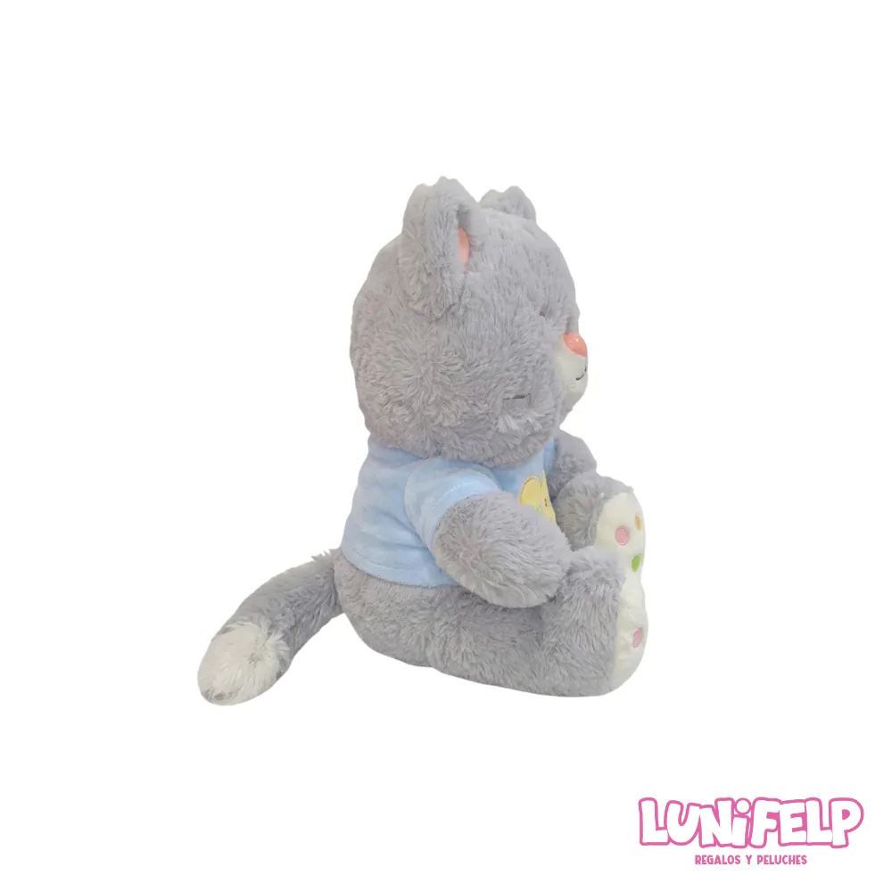 Gatito de Peluche con Camiseta "My Love" - 33 cm - Imagen 4