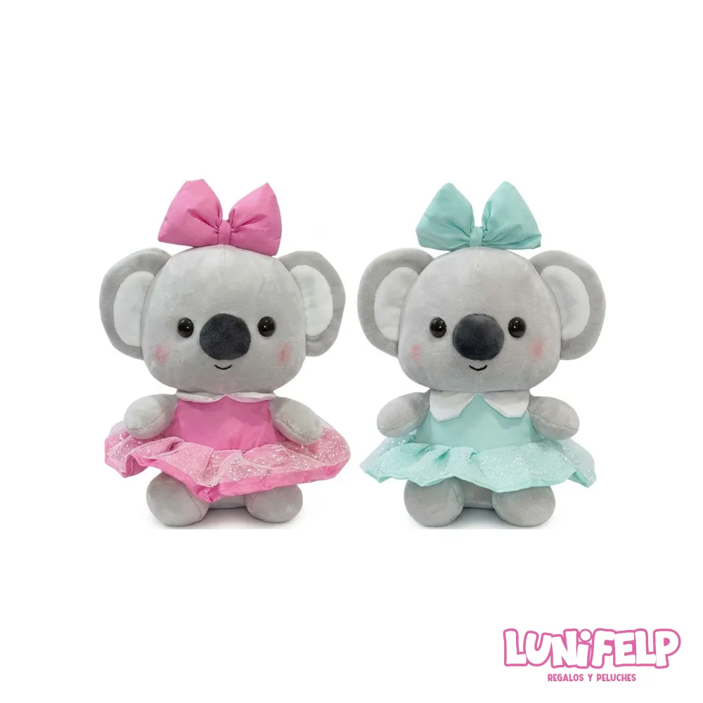Peluche Koala con Vestido y Moño 20 cm