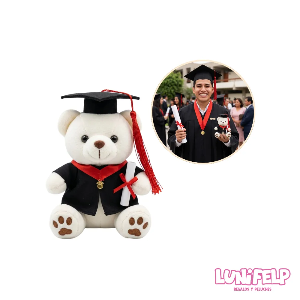 Llavero de Peluche Oso de Grado 10 cm