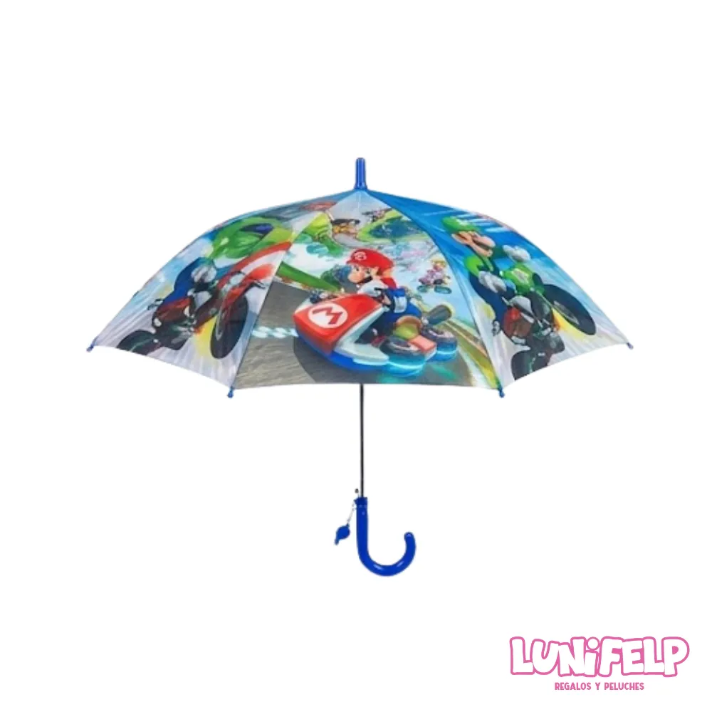 Sombrilla Niños Automática con Silbato-Mario, Spiderman, Paw Patrol - Imagen 4
