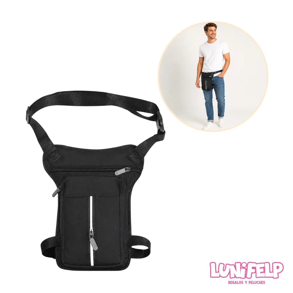 Cangurera de Pierna Masculina Deportiva y Ajustable