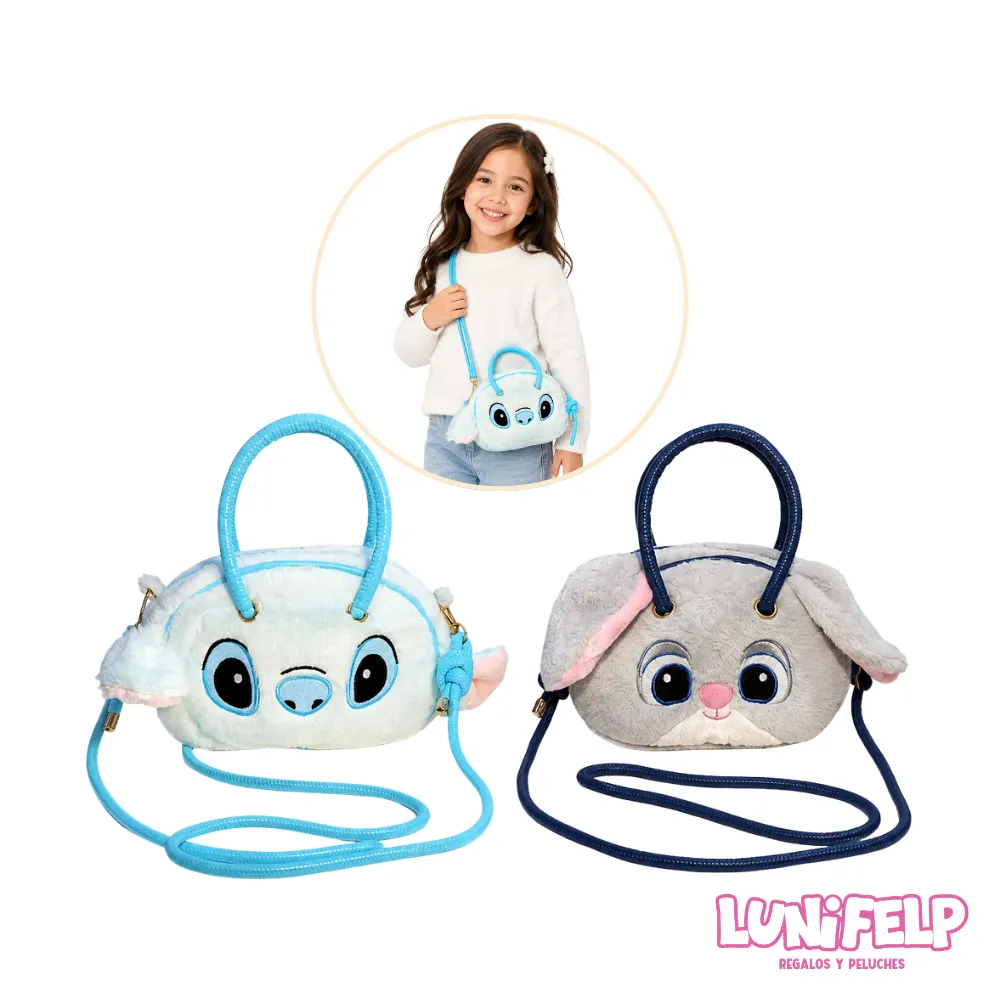 Bolso Bandolera de Peluche Personajes 3D - Stitch y Judy Hopps (Zootopia) - Imagen 5