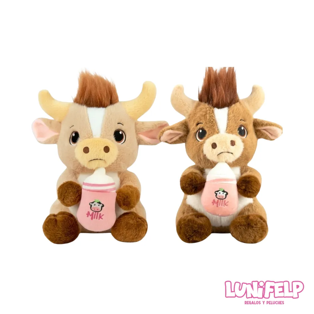 Peluche de Ternerito con Biberón 50 cm