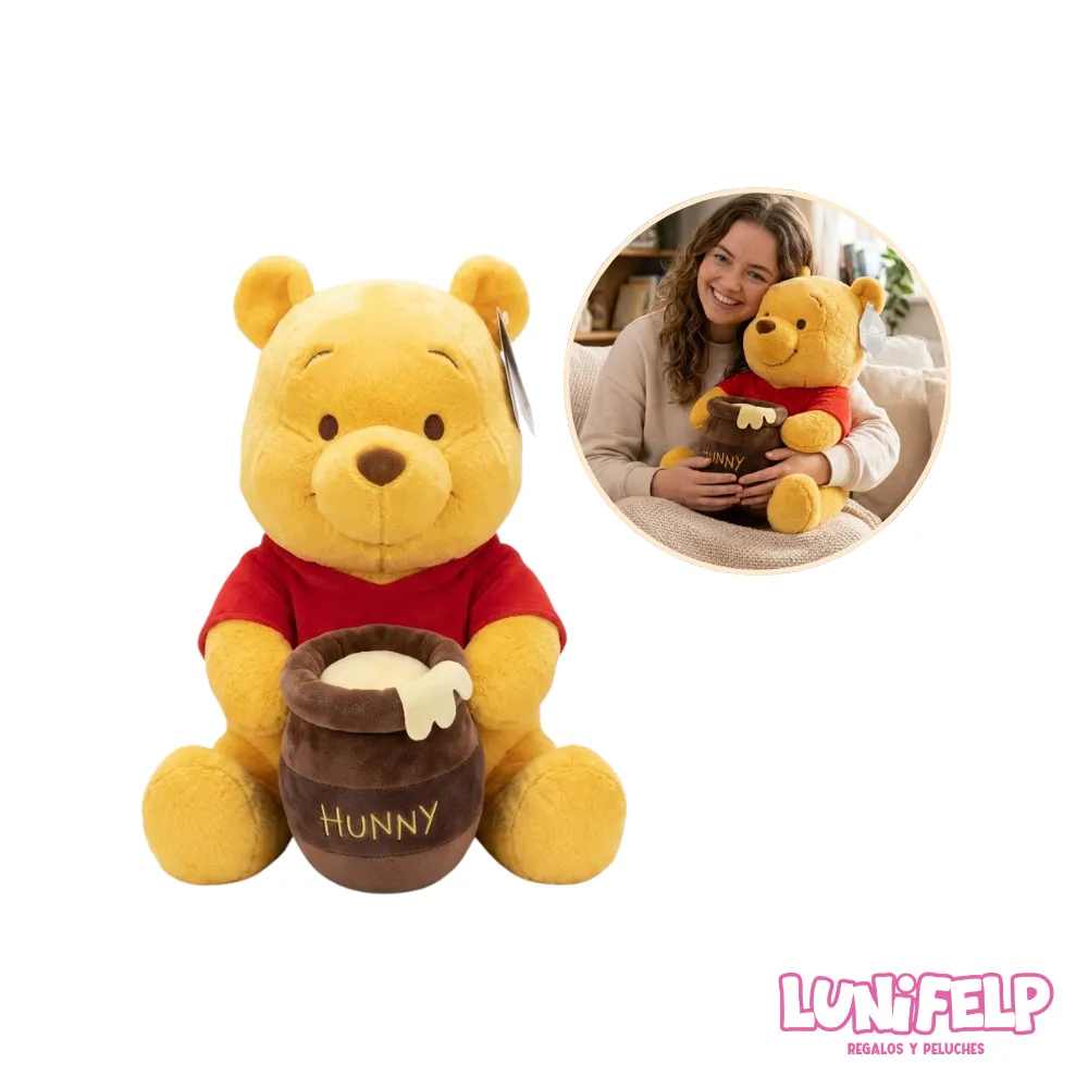 Peluche Winnie Pooh 40 cm con Tarro de Miel - Imagen 2
