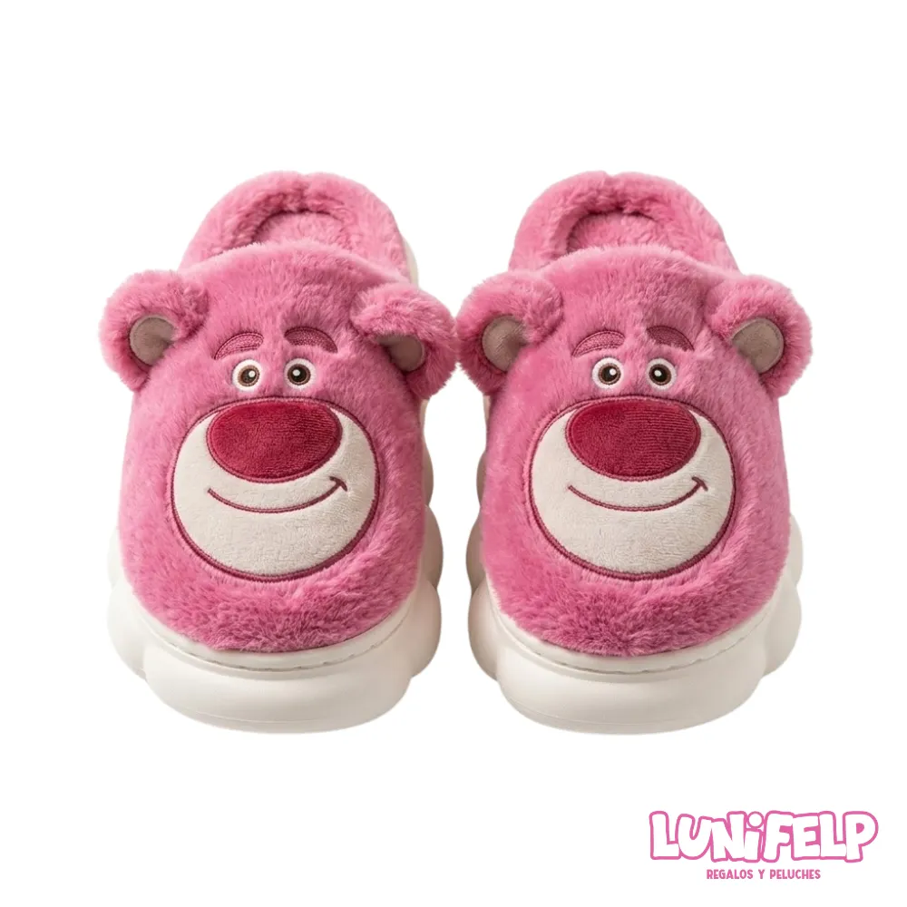 Pantuflas de Oso Lotso de Toy Story con Plataforma de Peluche Premium