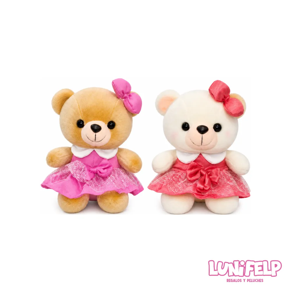 Peluche Osita con Vestido 17 cm