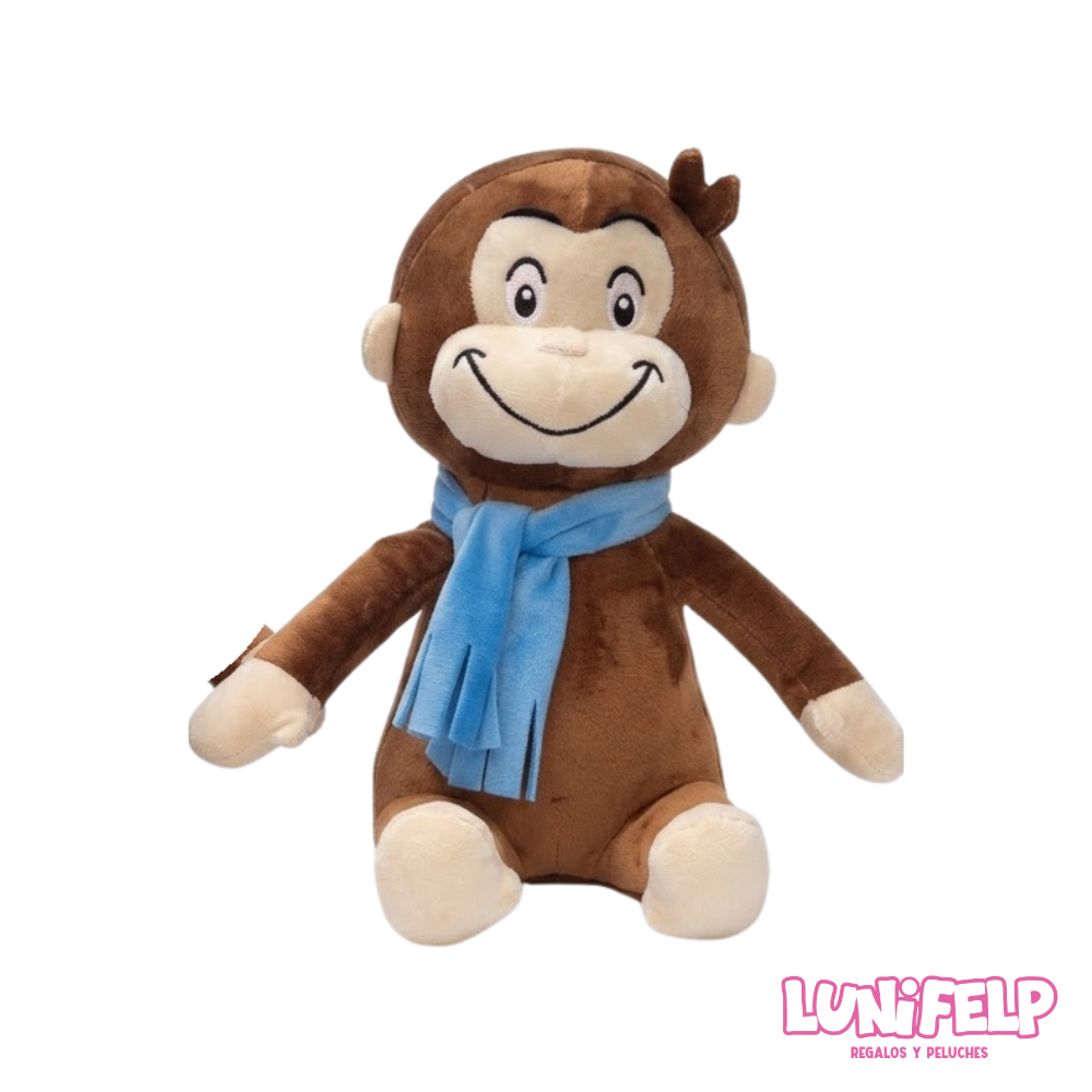 Peluche Jorge El Curioso 40 cm con Bufanda - Imagen 3