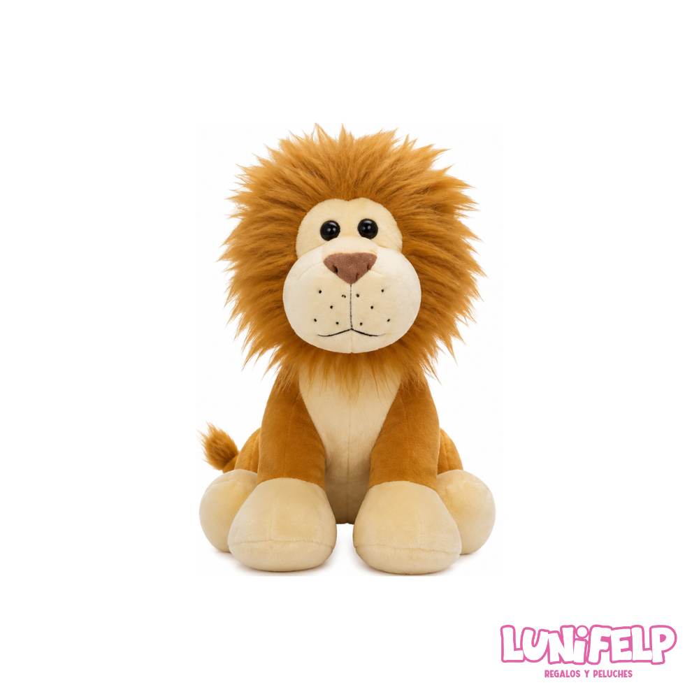 Peluche León con Melena Grande 45 cm - Suave y Tierno
