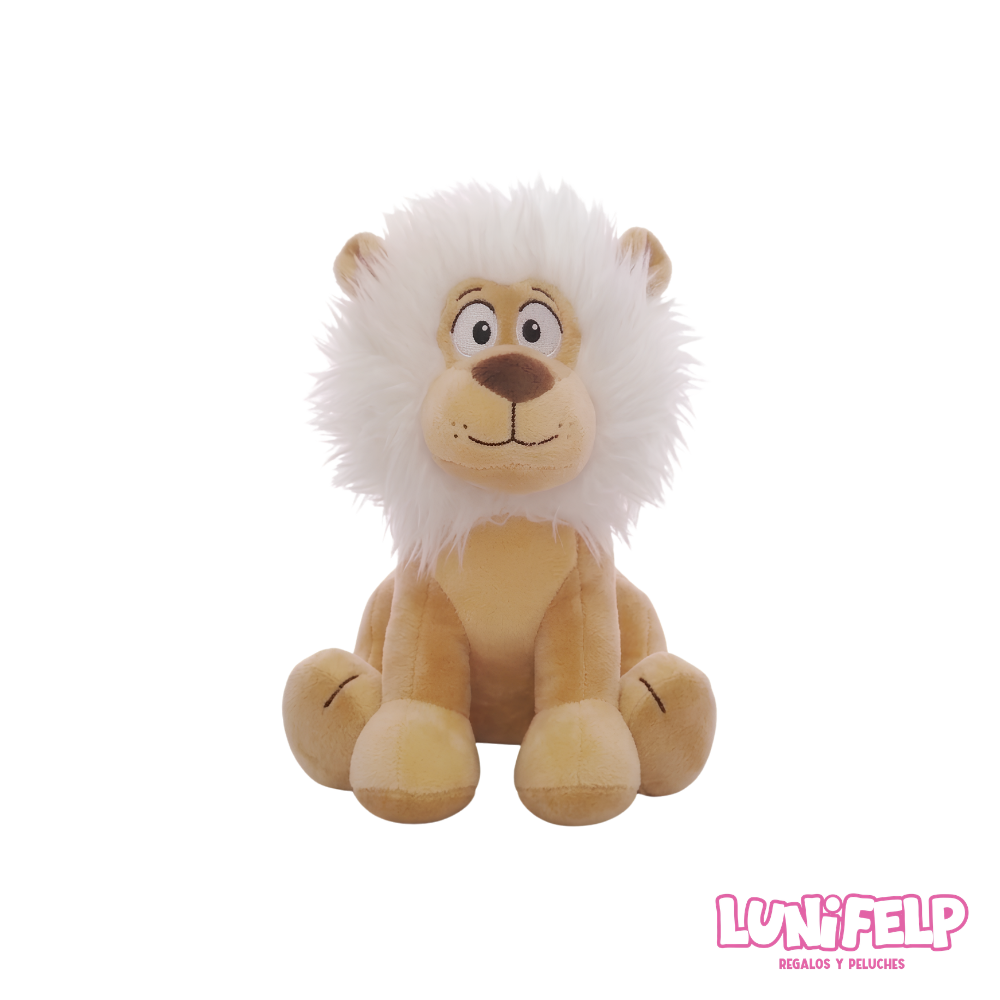 Peluche León Melena Blanca 25 cm - Imagen 3