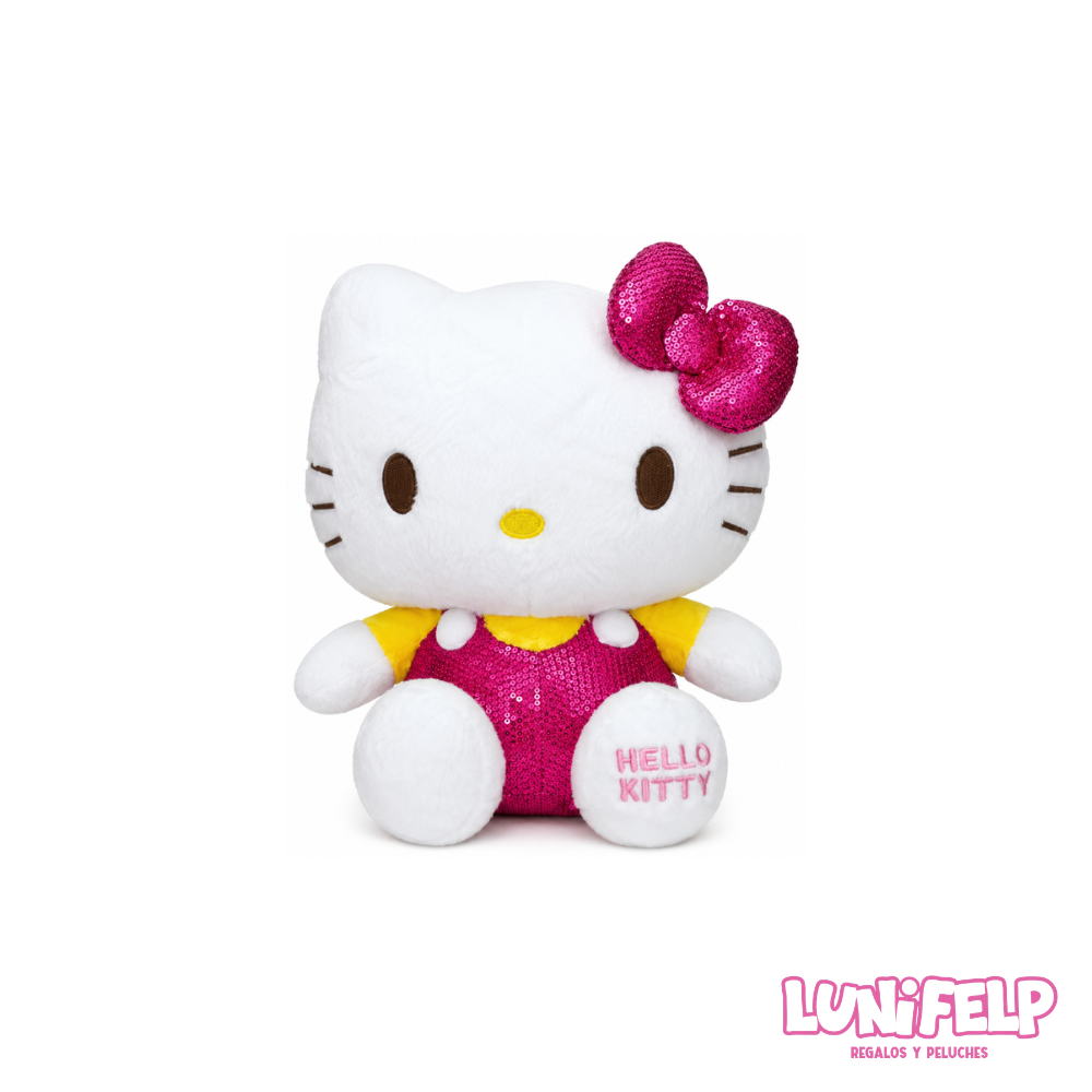 Peluche Hello Kitty Lentejuelas Fucsia 25 cm