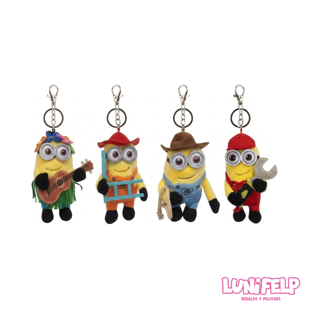 Llavero Peluche Minions Profesiones y Temáticos 10 cm