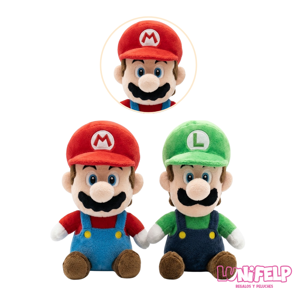 Peluche Mario Bros y Luigi 35 cm - Imagen 2